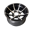 Aluminum Brilliant Black Golf Cart Wheel Hub NBR12-15A(12x7.5-4-101.6-70-negative20)
