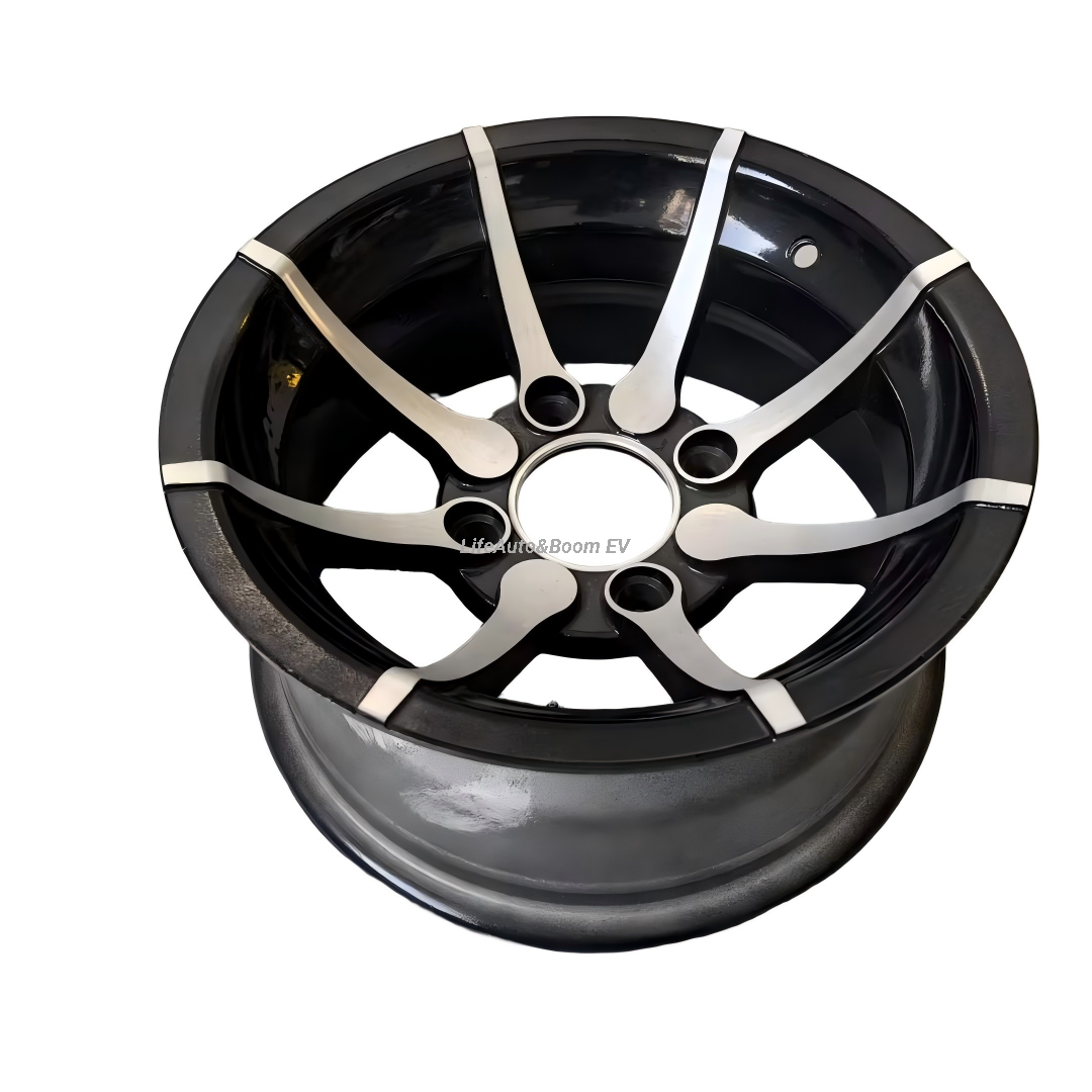 Aluminum Brilliant Black Golf Cart Wheel Hub NBR12-15A(12x7.5-4-101.6-70-negative20)