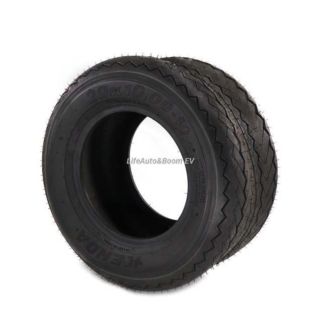 KENDA 6-Ply 20x10.00-10 Heavy Duty Tire (Single) - For 4-Wheel Sightseeing & Golf Carts