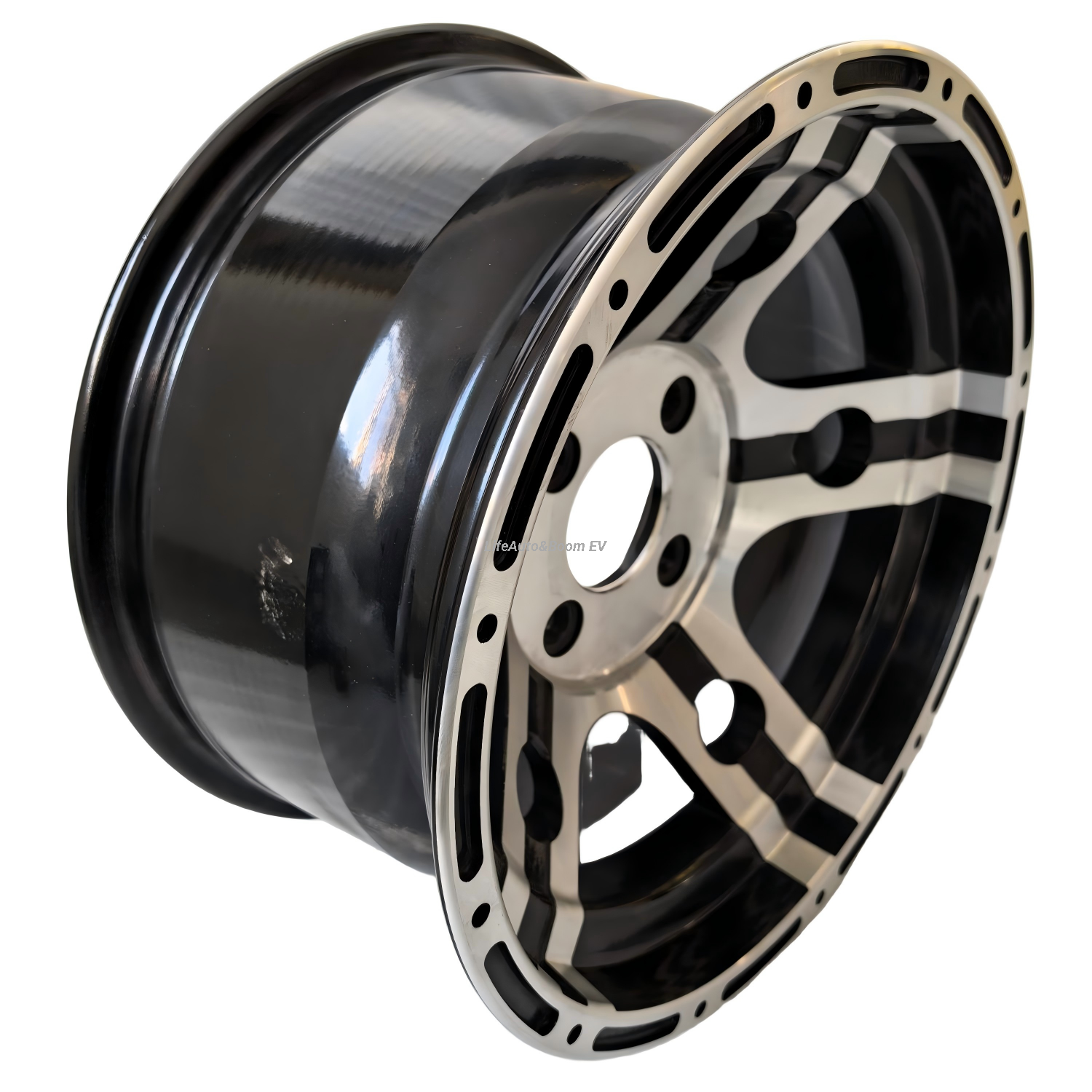 Brilliant Black Golf Cart Wheel Hub NBR14-11 (14X7-4-101.6-70-negative25)