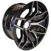 Aluminum Brilliant Black Golf Cart Wheel Hub NBR14-05 (14x7-4-101.6-68.5-negative20)