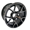 Aluminum Brilliant Black Golf Cart Wheel Hub NBR14-12B(14x7-4-101.6-70-negative12)