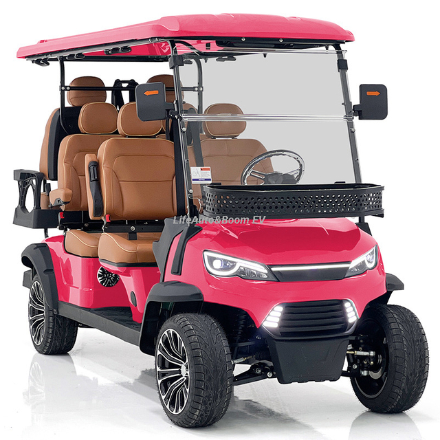 Off-Road Electric Golf Carts 6-Seater Club Model for Sale 