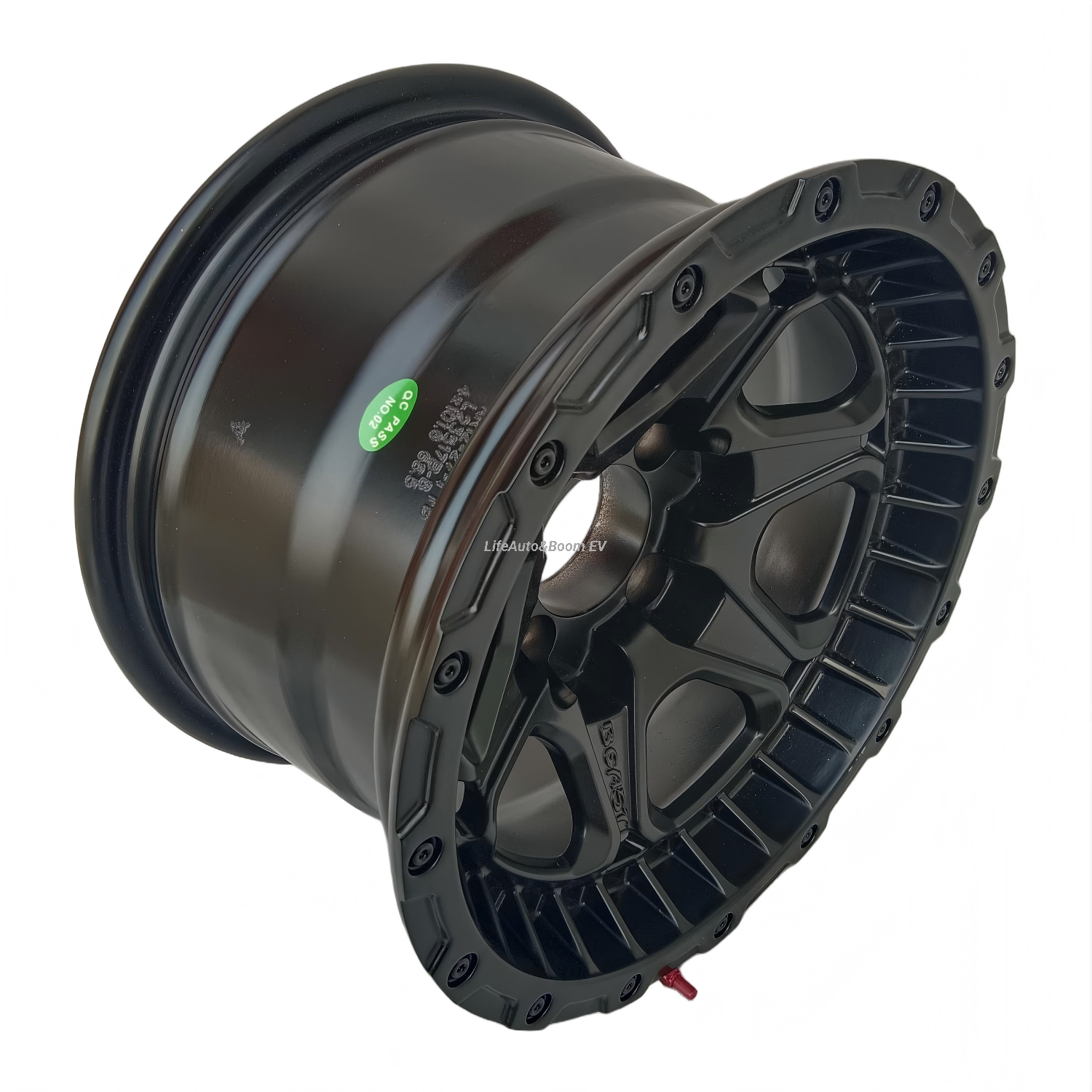 Matte All-black Golf Cart Wheel Hub BNL12-27 (12x7J-4-101.6-68.5-negative20)