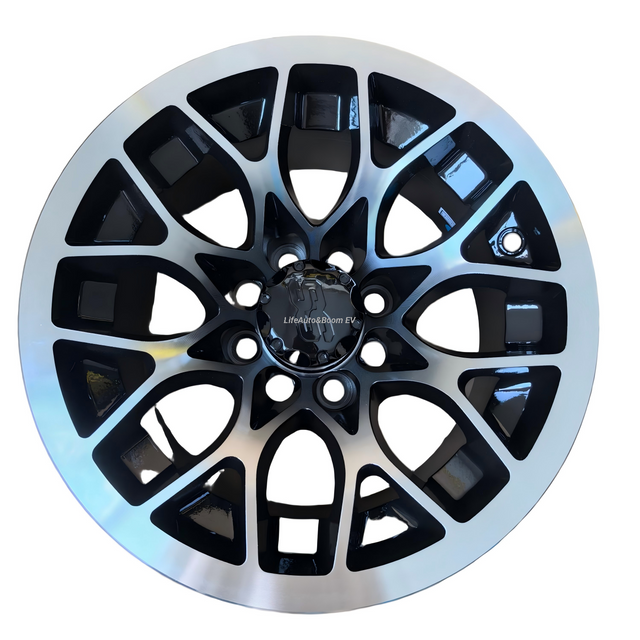 Aluminum Brilliant Black Golf Cart Wheel Hub NBR12-24 （12x7-4-101.6-71.2-negative20）