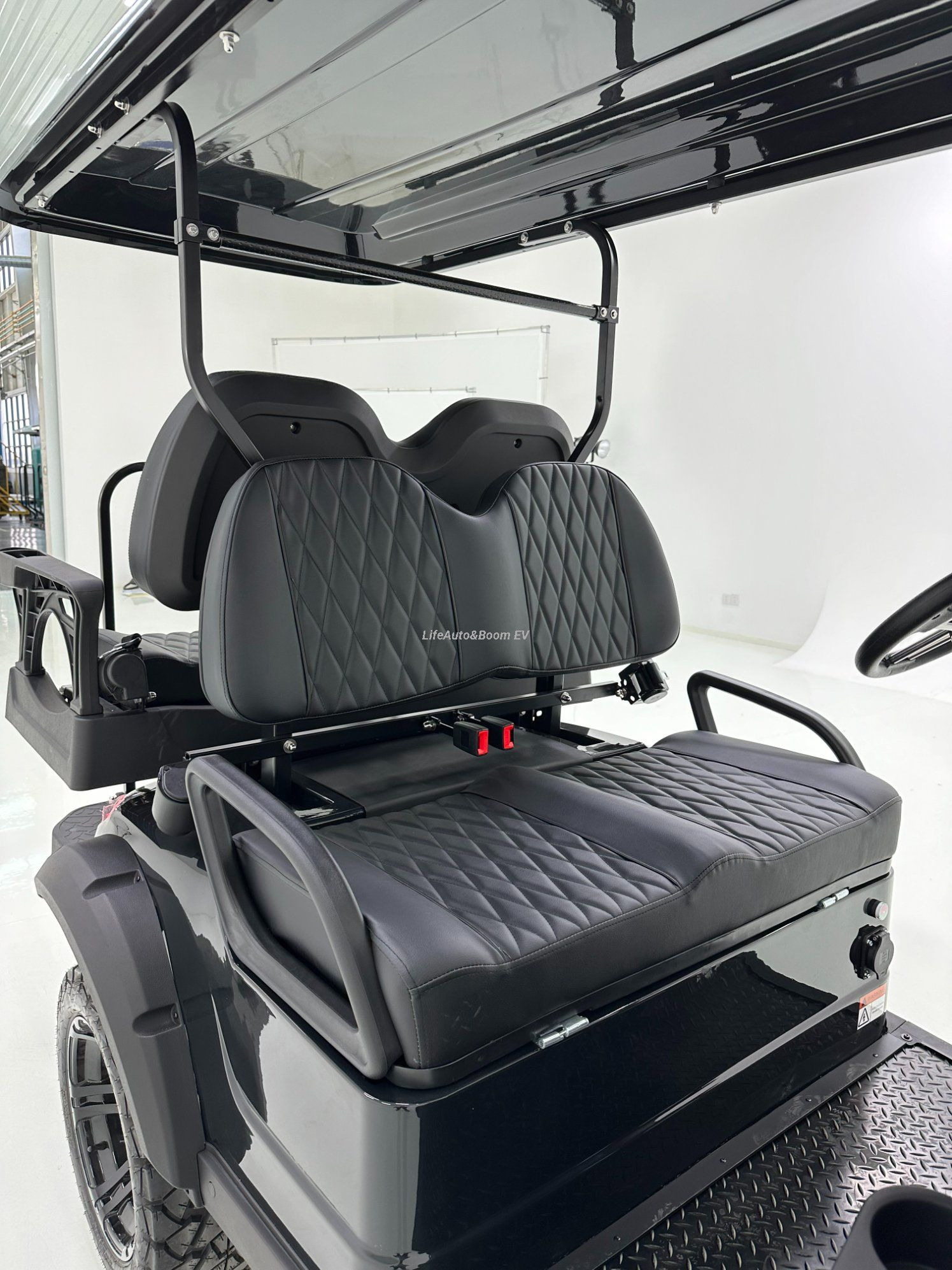 Safe Travelling Strong Frame Golf Cart with Durable Upholstery