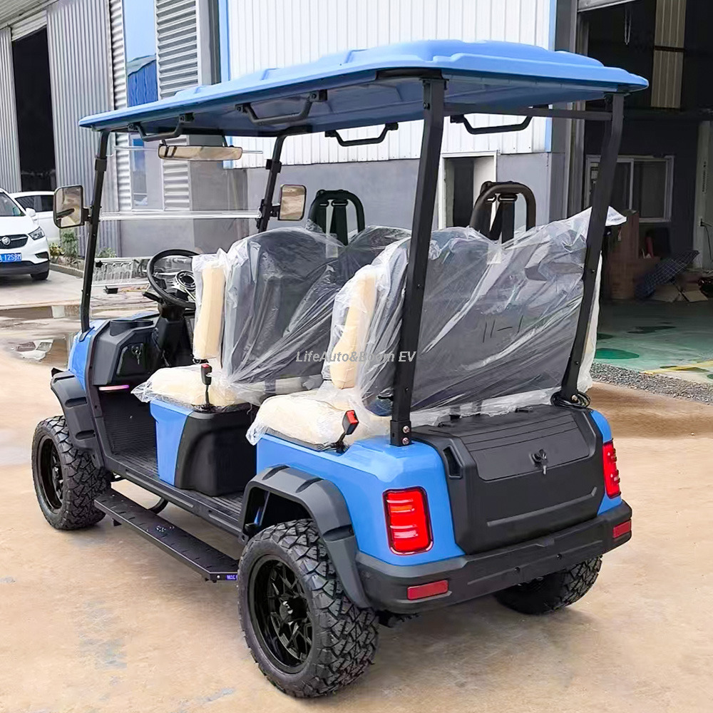 Customized 4-Seater Electric Golf Cart AC Motor and Lithium Battery for Sightseeing and Hunting