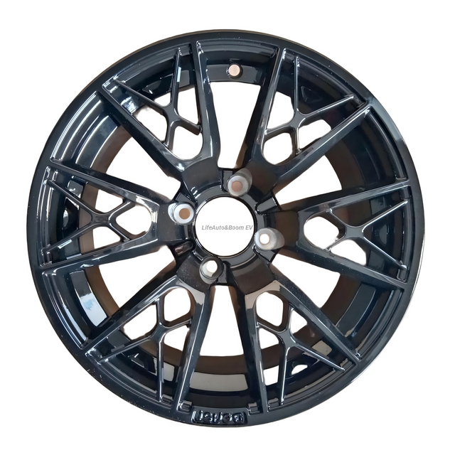 Aluminum All-Black Golf Cart Wheel Hub NBR14-14 (14x7-4-101.6-70-negative20 )