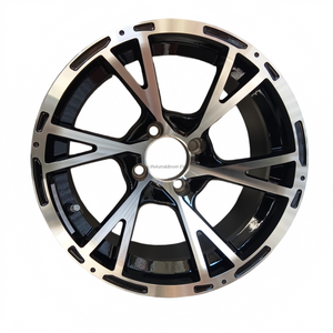 Aluminum Brilliant Black Golf Cart Wheel Hub NBR14-21(14x7-4-101.6-72-negative25)