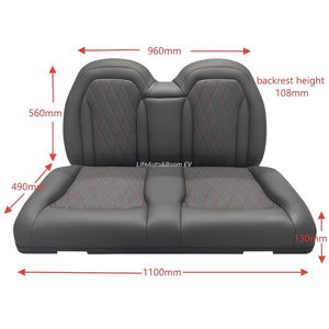 OEM Leather Golf Cart Seat with Diamond Quilting Stitching