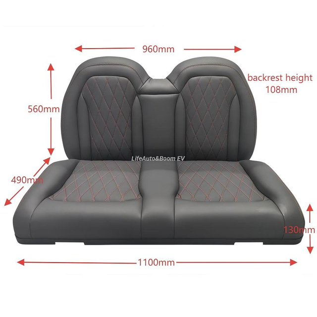 OEM Leather Golf Cart Seat with Diamond Quilting Stitching