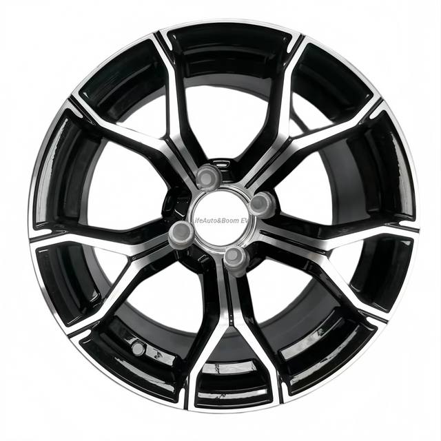 Aluminum Brilliant Black Golf Cart Wheel Hub NBR12-05 （12x7-4-101.6-70-negative10)