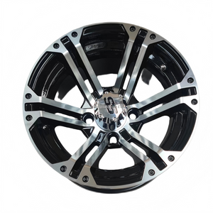 Aluminum Brilliant Black Golf Cart Wheel Hub NBR12-03B （12x7-4-101.6-70-nagative12）