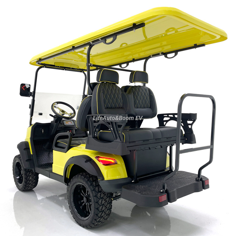 High-Graided Stylish Golf Cart with Padded Cushion Electric Fuel 48v Battery Voltage