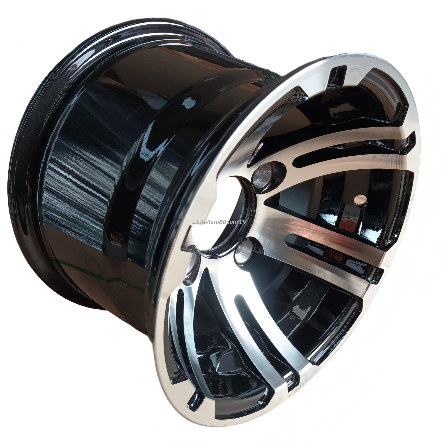 Aluminum Brilliant Black golf cart wheel hub NBR10-01(10x7-4-101.6-70-negative10)