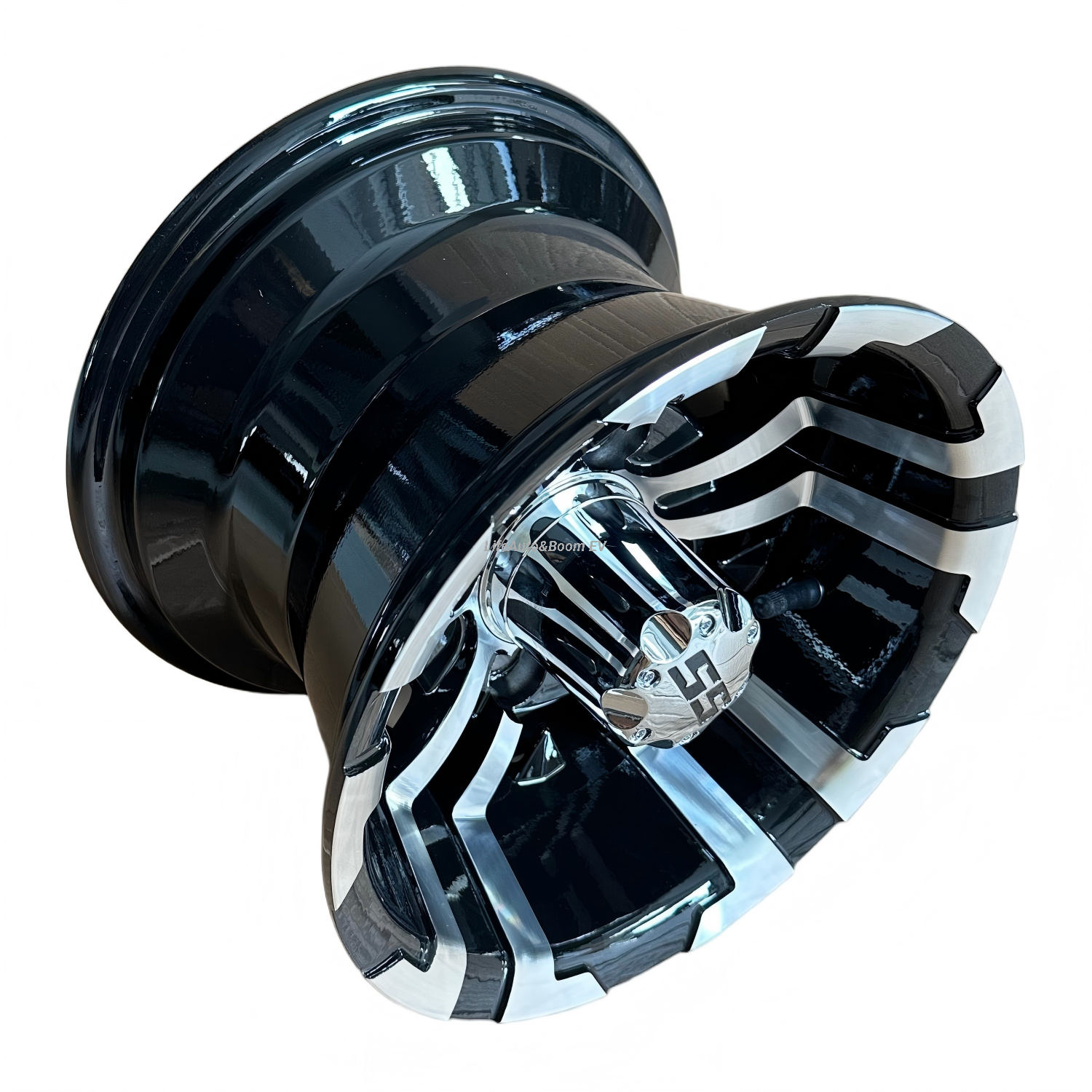 Aluminum Brilliant Black Golf Cart Wheel Hub NBR10-08(10x7-4-101.6-68-12.7)