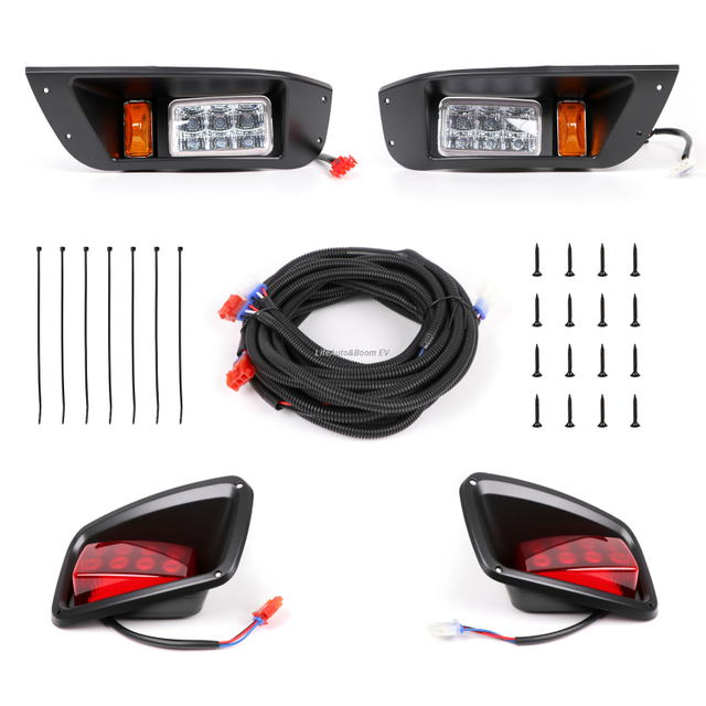 Electric Golf Carts LED Lighting Kit EZGO TXT Headlight Assembly 1996-2013 74001-G01