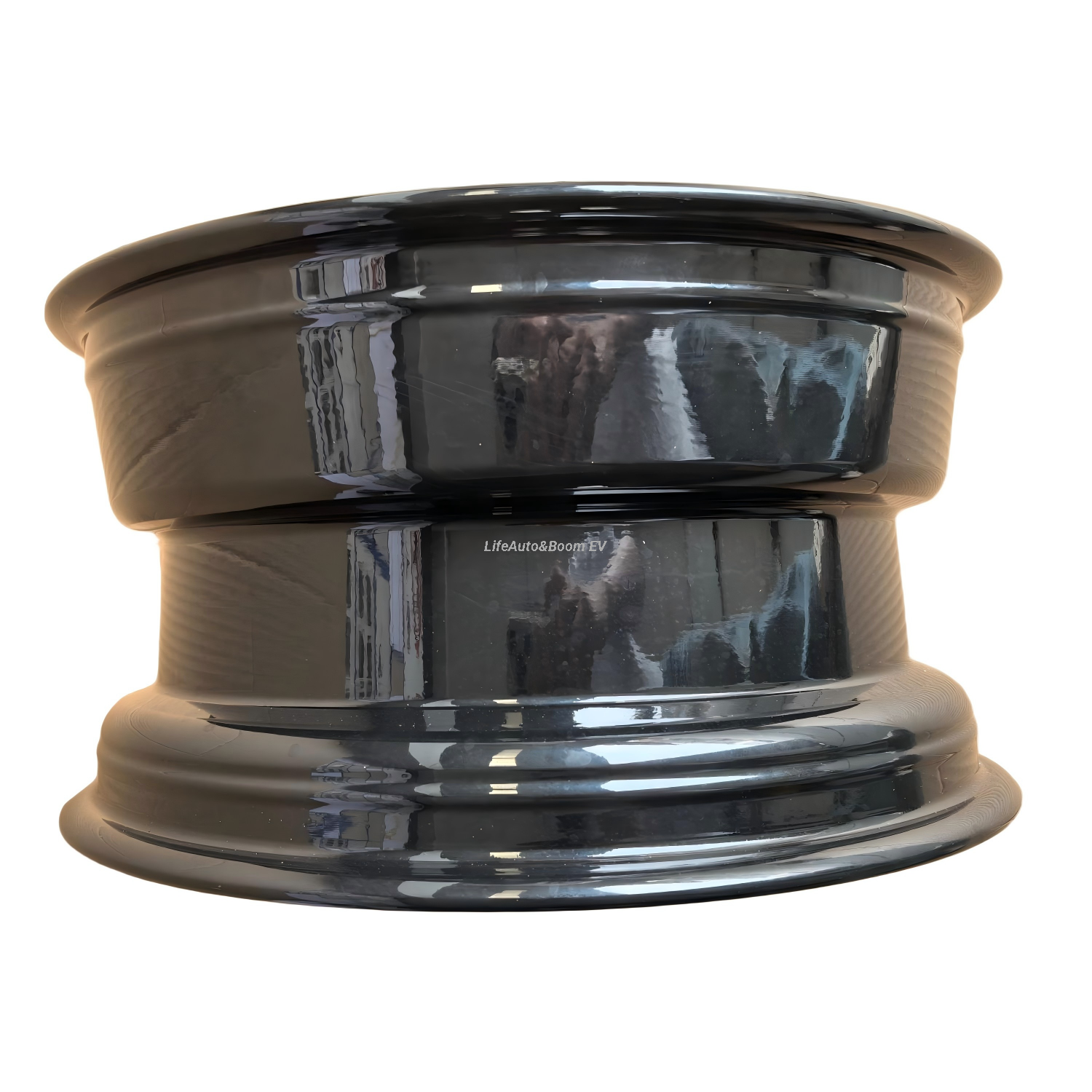 Brilliant Black Golf Cart Wheel Hub with rivets NBR14-08A (14X7-4-101.6-68 Negative25) 