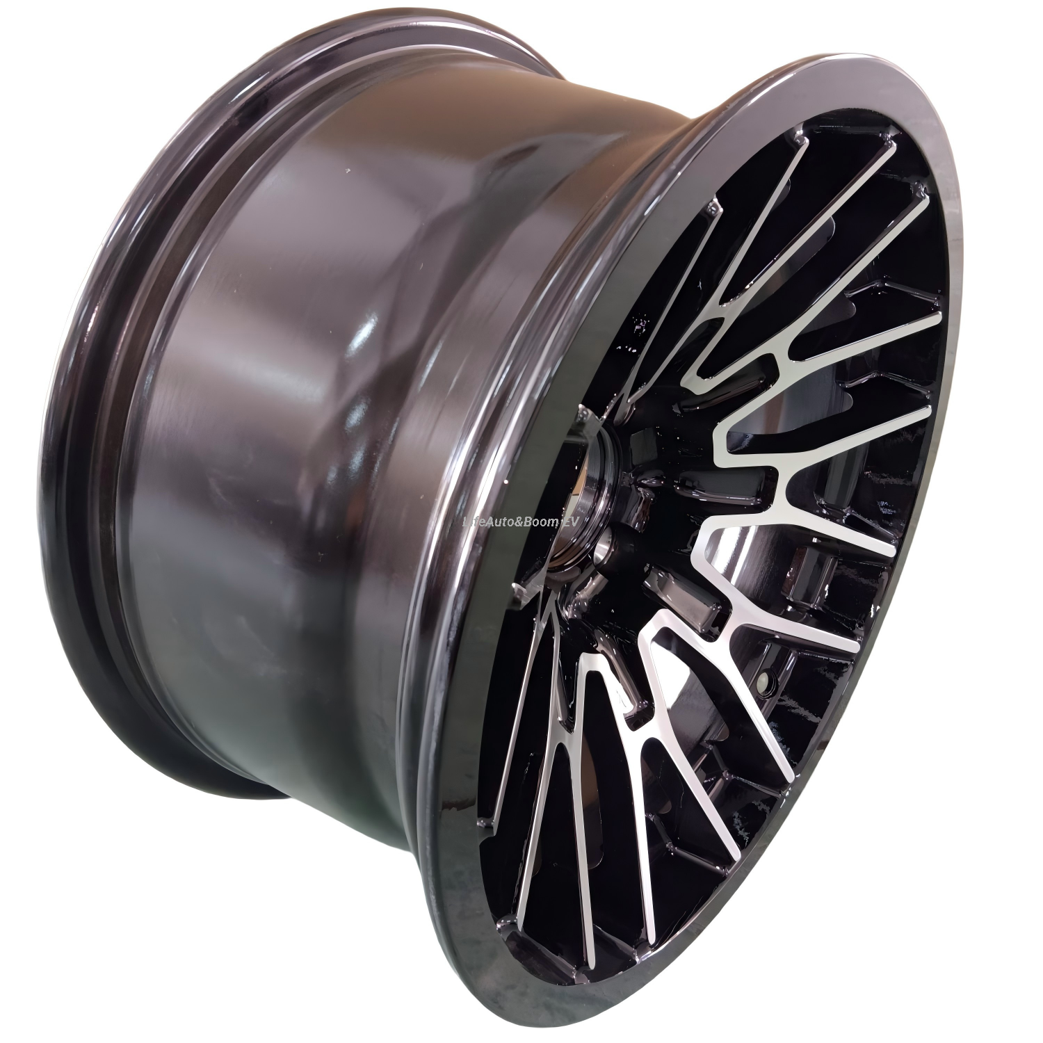 aluminum brilliant black golf cart wheel hub NBR14-10(14x7-4-101.6-68.2-negative14)