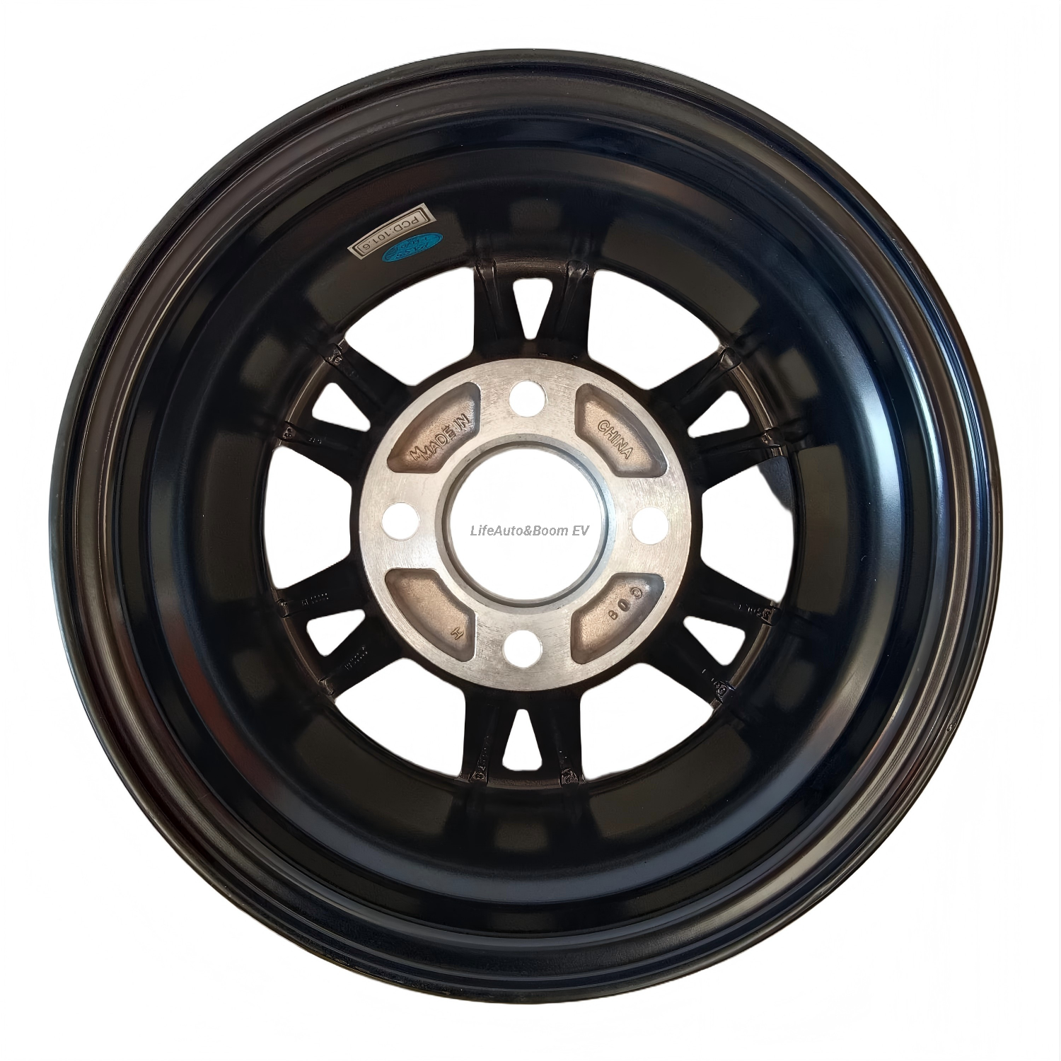 Aluminum All-black Rivets Golf Cart Wheel Hub NBR12-28 (12x7-4-101.6-67.8-negative47)