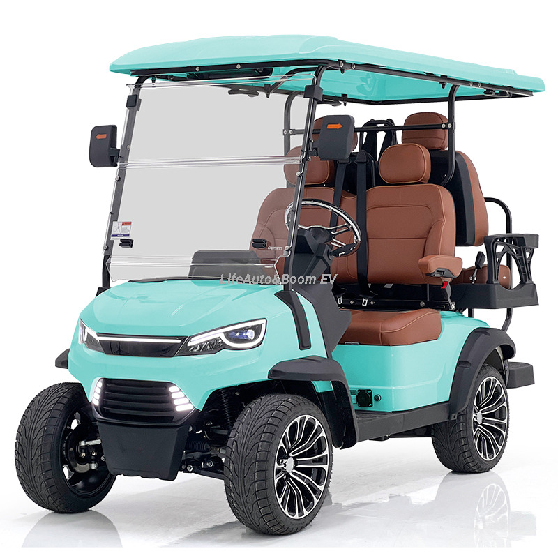 Hot-Selling Europe America DOT Certified 4-Seater Steel Electric Passenger Golf Carts New 2+2-Seater Electric Club Car
