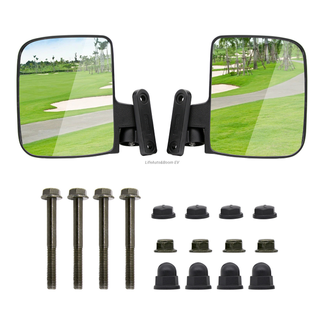  Hot-Selling DIY Side Mirror Conversion Kit – Universal Fit for Club Car, EZGO & Yamaha Golf Carts