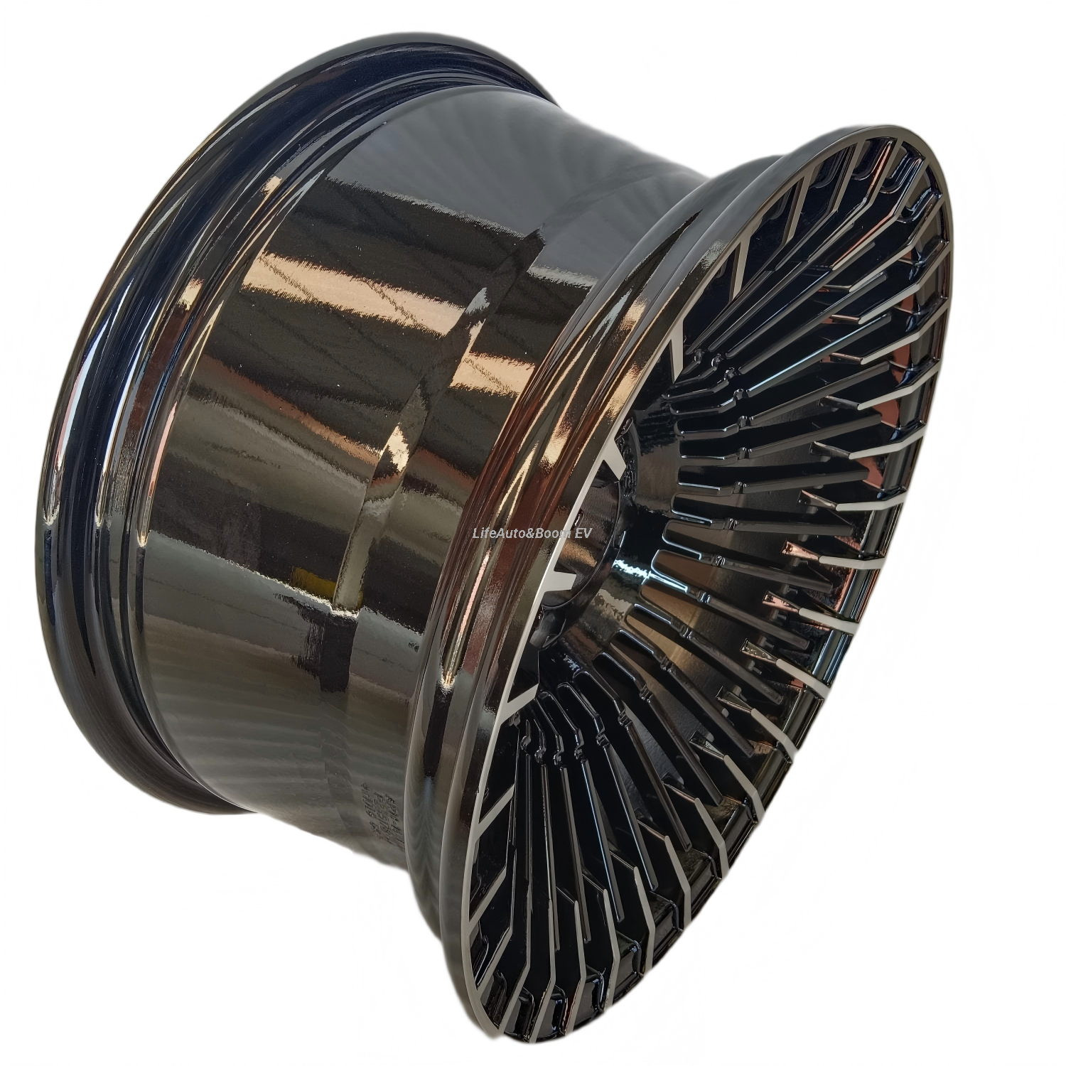 Aluminum Brilliant Black NBR14-16 Golf Cart Wheel Hub (14x7-4-101.6-68.5-negative20) 