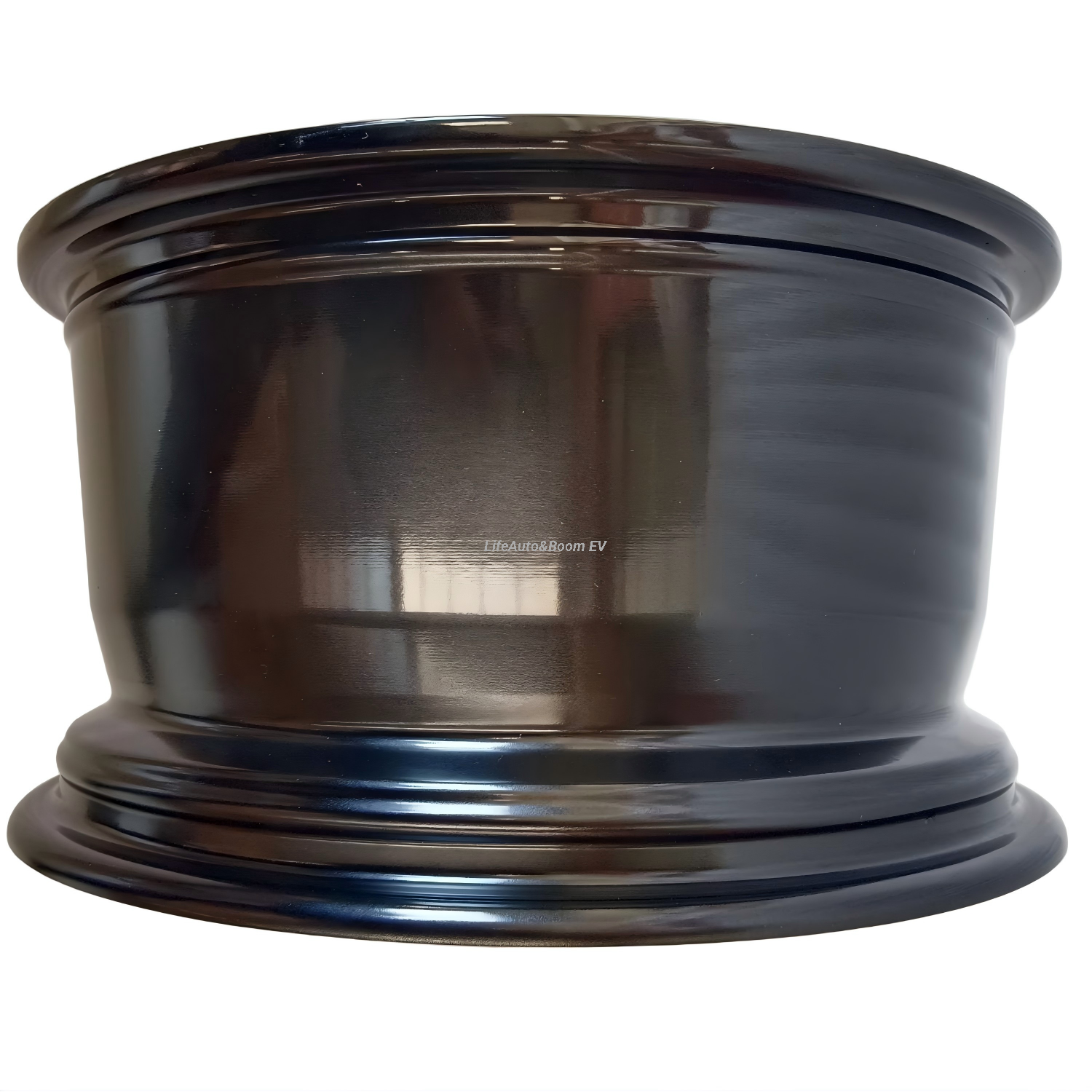 Aluminum Brilliant Black Golf Cart Wheel Hub NBR14-21(14x7-4-101.6-72-negative25)