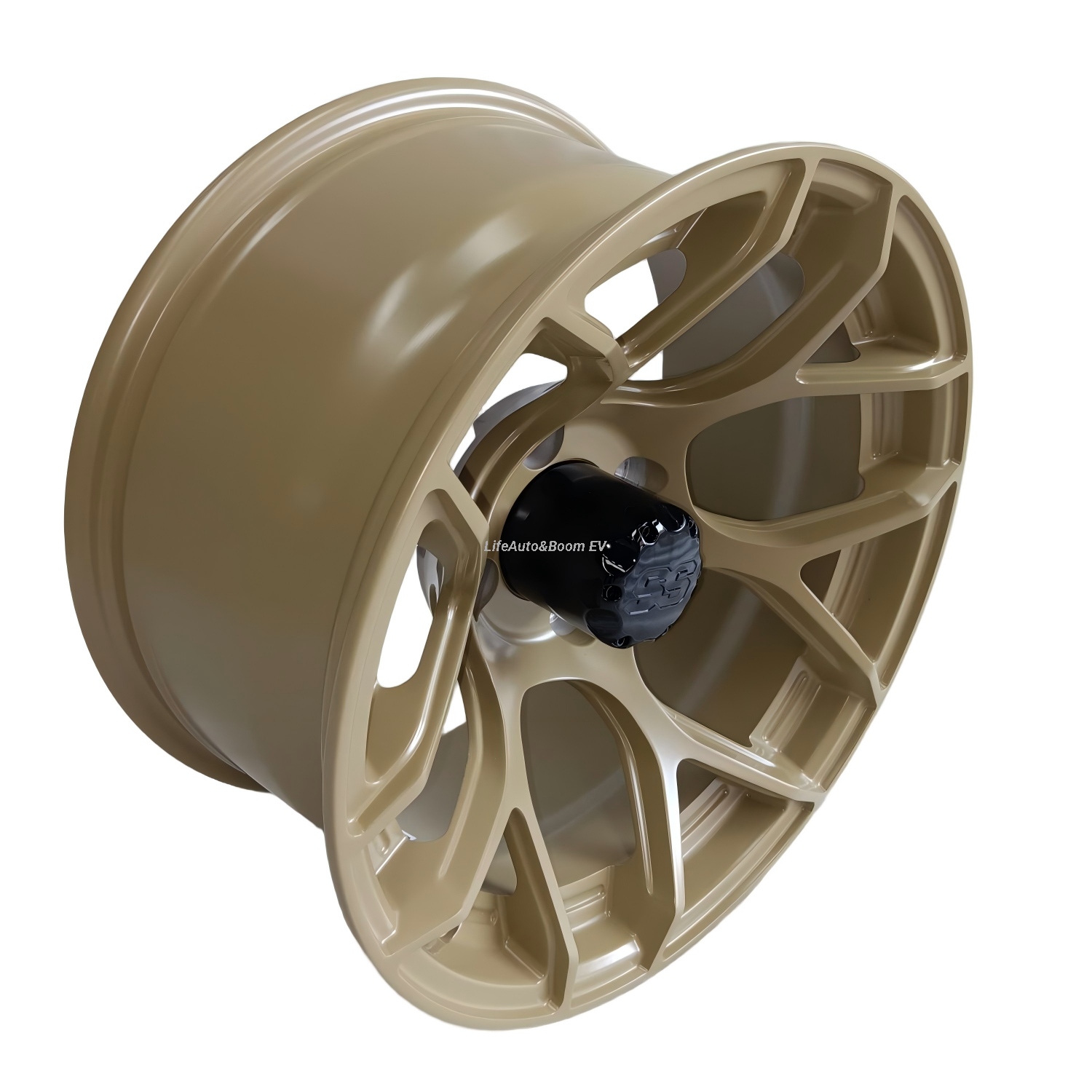Bronze-colored Aluminum Golf Cart Wheel Hub NBR14-24 (14x7-4-101(1).6-72-negative25)