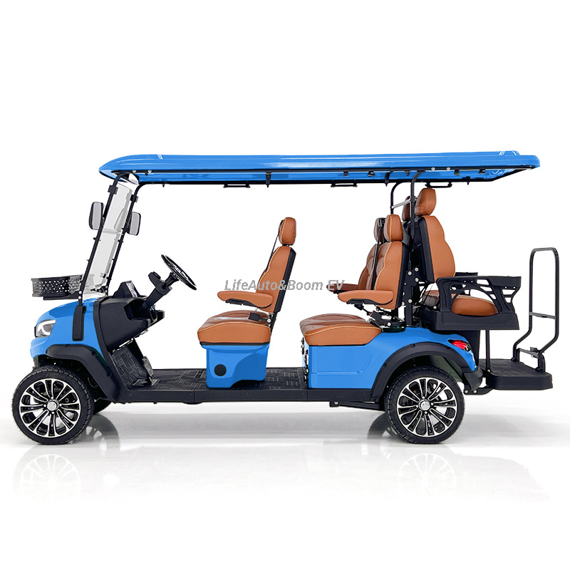 6-Seater Off-Road Electric Golf Cart Steel and Plastic Hunting Club Car with Metal Frame Electric Golf Scooter