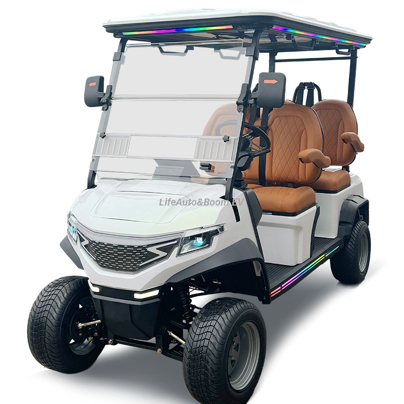 New Star Top Design 4 Seats Electric Golf Cart Lithium Battery Light Show The Flash