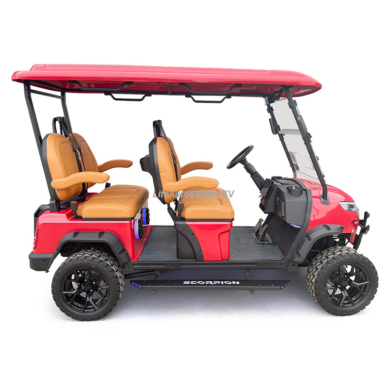 Customized 4-Seater Electric Golf Cart AC Motor and Lithium Battery for Sightseeing and Hunting